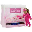 Boneca de 18 anos com dossel Emily Rose, conjunto de roupa de cama e gaveta de 5 peças