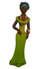 Boneca De Barro Africana Baiana Figurativa 32 Cm