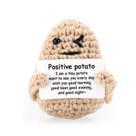 Boneca de batata de lã tricotada PEUTIER Mini Funny Positive 10cm