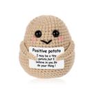 Boneca de batata tricotada BOXOB Funny Positive com cartões positivos