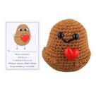 Boneca de batata tricotada XIHIRCD Funny Positive Emotion com cartão Boneca de batata tricotada XIHIRCD Funny Positive Emotion com cartão