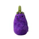 Boneca de berinjela fofa e fofa bolsa de escola de pelúcia pingente expressão criativa