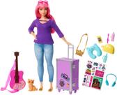 Boneca de brinquedo Barbie Dreamhouse Adventures com conjunto de viagem Daisy