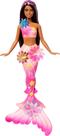 Boneca de brinquedo Barbie Mermaid Flower Magic com flores desabrochando