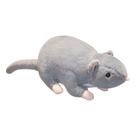 Boneca de brinquedo de pelúcia, rato de pelúcia realista, cinza, 30 cm