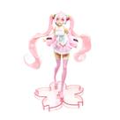Boneca de brinquedo de PVC de flor rosa BGVEI Miku Pink Flower 20 cm