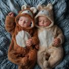Boneca de corpo macio Reborn Baby Twins BABESIDE Lifelike de 50 cm 3+