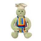 Boneca de cozinha macia Tiny Chef de 23 cm de brinquedo de pelúcia com avental verde