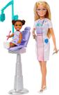 Boneca de dentista Barbie com boneca de moda loira e acessórios