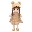 Boneca de desenho animado de pelúcia Cute Girl, 50 cm com chapéu de urso