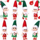 Boneca de elfo de Natal Sumind Elf Twins 8 peças vermelha e verde Boneca de elfo de Natal Sumind Elf Twins 8 peças vermelha e verde