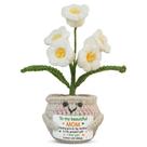 Boneca de flores de crochê feita à mão OASSIE Mom Gift 15x11 cm Boneca de flores de crochê feita à mão OASSIE Mom Gift 15x11 cm