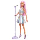 Boneca de moda Barbie Careers Pop Star com microfone