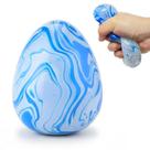 Boneca de Ovo de Páscoa Azul Macia Bolas de Stress de Açúcar em Forma de Ovo de Mármore