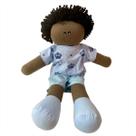 Boneca De Pano Bebê Artesanal Nome 30cm