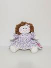 Boneca De Pano Lara Pelúcia Lilás Floral 41cm