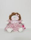 Boneca De Pano Lara Pelúcia Rosa Floral 41cm