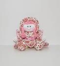 Boneca De Pano Nanda Pelúcia Rosa Primavera 41 cm
