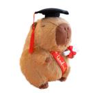 Boneca de pelúcia Capivara de formatura com boné e diploma de 25 cm