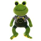Boneca de pelúcia Cute Frog Prince com roupa listrada de 40 cm