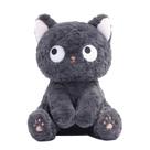 Boneca de pelúcia, desenho animado, gato preto, 33 cm - bicho de pelúcia macio