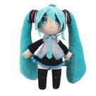 Boneca de pelúcia em pé azul Hatsune, 28 cm, macia para crianças