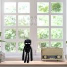 Boneca de pelúcia Enderman de pelúcia macia que abraça 25 cm