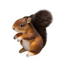 Boneca de pelúcia, esquilo realista, bicho de pelúcia macio, 21 cm