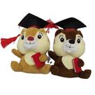 Boneca de pelúcia, hamster, 13 cm de altura com chapéu de médico, 2 unidades/conjunto Boneca de pelúcia, hamster, 13 cm de altura com chapéu de médico, 2 unidades/conjunto