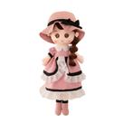 Boneca de pelúcia macia de 55 cm com vestido vintage para meninas
