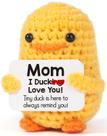 Boneca de pelúcia MBL I Duck Love You Mom, presente engraçado de crochê, 8 cm