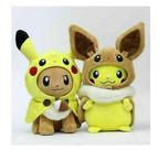 Boneca de pelúcia Pikachu Eevee Cosplay 30 cm de pelúcia x2 Boneca de pelúcia Pikachu Eevee Cosplay 30 cm de pelúcia x2