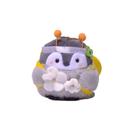 Boneca de pelúcia Pinguim com flor de 8 cm de altura