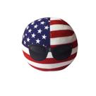 Boneca de pelúcia Polandball Countryball 20 cm recheada com bandeira de futebol