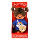 Boneca de pelúcia Sekiguchi Monchhichi Classic Girl com bolsa Boneca de pelúcia Sekiguchi Monchhichi Classic Girl com bolsa