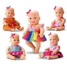 Boneca Diver Mini New Born Bonequinhas 100% Vinil Macio 15cm Brinquedos Meninas - Divertoys