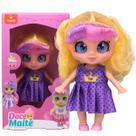 Boneca Doce Maitê Vestido Roxo 18 cm - Castela