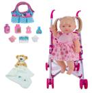 Boneca Elisi Loira 30 Falas + Naninha e Carrinho e Bolsinha Boneca Elisi Loira 30 Falas + Naninha e Carrinho e Bolsinha