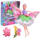 Boneca Emily Fadinha Borboleta Articulada Rosa - Castela