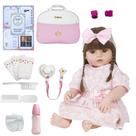 Boneca Estilo Reborn Julia Pode Molhar Com Lindos Acessórios Boneca Estilo Reborn Julia Pode Molhar Com Lindos Acessórios