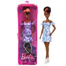 Boneca fashion Barbie Fashionistas 185 com cabelo preto penteado