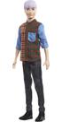 Boneca fashion Barbie Ken Fashionistas 154 com cabelo roxo