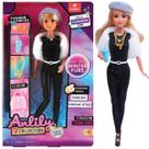 Boneca Fashion Inverno Casaco Branco Set Com Acessórios - Castela