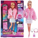 Boneca Fashion Inverno Casaco Rosa Set Com Acessórios - Castela