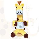 Boneca girafa de crochê Utoday, brinquedo de apoio feito à mão de 17 cm