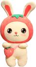 Boneca HUOGUO Fofa Fruit Bunny Boneca Morango Coelho Almofada Macia Travesseiro Brinquedo de Pelúcia Boneca Animal Brinquedo Criativo para Crianças, Rosa, Pequeno