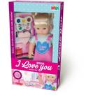 Boneca I Love You 34CM com Estojo de Maquiagem e Esponja Boneca I Love You 34CM com Estojo de Maquiagem e Esponja