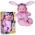 Boneca Infantil Baby Angel 37cm com Chupeta e Roupinha