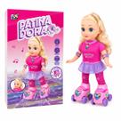 Boneca Infantil com Patins e Luzes LED