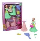 Boneca Infantil Feminina Kit Fashion Troca Roupas Princesas